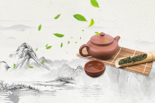 中國風(fēng)茶背景與茶館文化